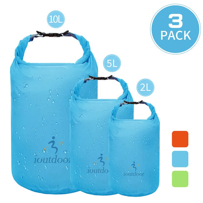 Waterproof Dry Bag 10L - Lightweight Combo Wet/Dry Bag for Kayaking Swimming Fishing Rafting - 210T Polyester