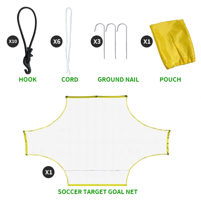 Portable Soccer Practice Goal Net - Professional Training Gate for 5v5, 7v7 & 11v11 (Outdoor Goalkeeping & Shooting Practice)