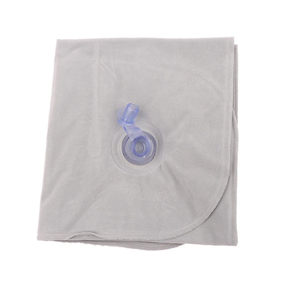 oldable Inflatable Travel Pillow - PVC Flocking Air Cushion for Camping, Hiking, Flight & Outdoor Sleep