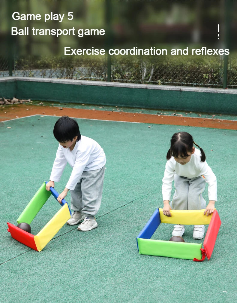 Jump Frame Drill Holes Training Set - Outdoor Sensory Integration Sports Toy for Kids & Kindergarten