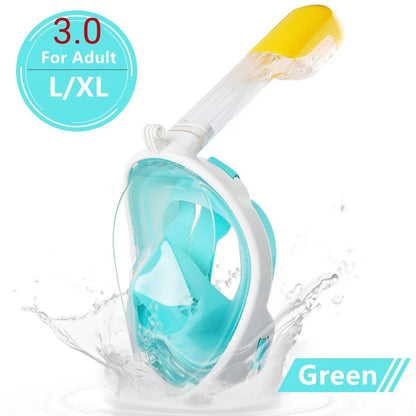 Full Face Diving & Snorkeling Mask – Anti-Fog, Waterproof | Adults & Kids