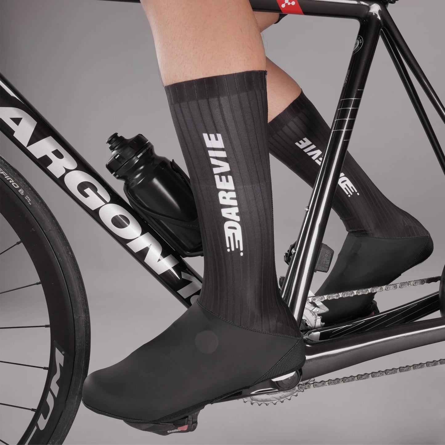 Aero Striped Cycling Shoe Covers - Waterproof Windproof Anti-Slip Overshoes for Road & MTB Bikes