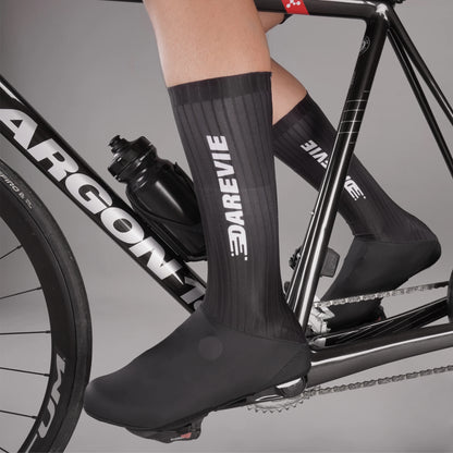 Aero Striped Cycling Shoe Covers - Waterproof Windproof Anti-Slip Overshoes for Road & MTB Bikes