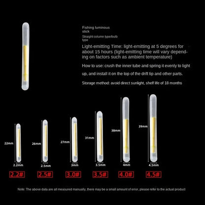 Firefly Fluorescent Fishing Rod Light - 50/100PCS Floating Glow Sticks for Night Fishing - Dark Luminous Outdoor Fishing Light Rods