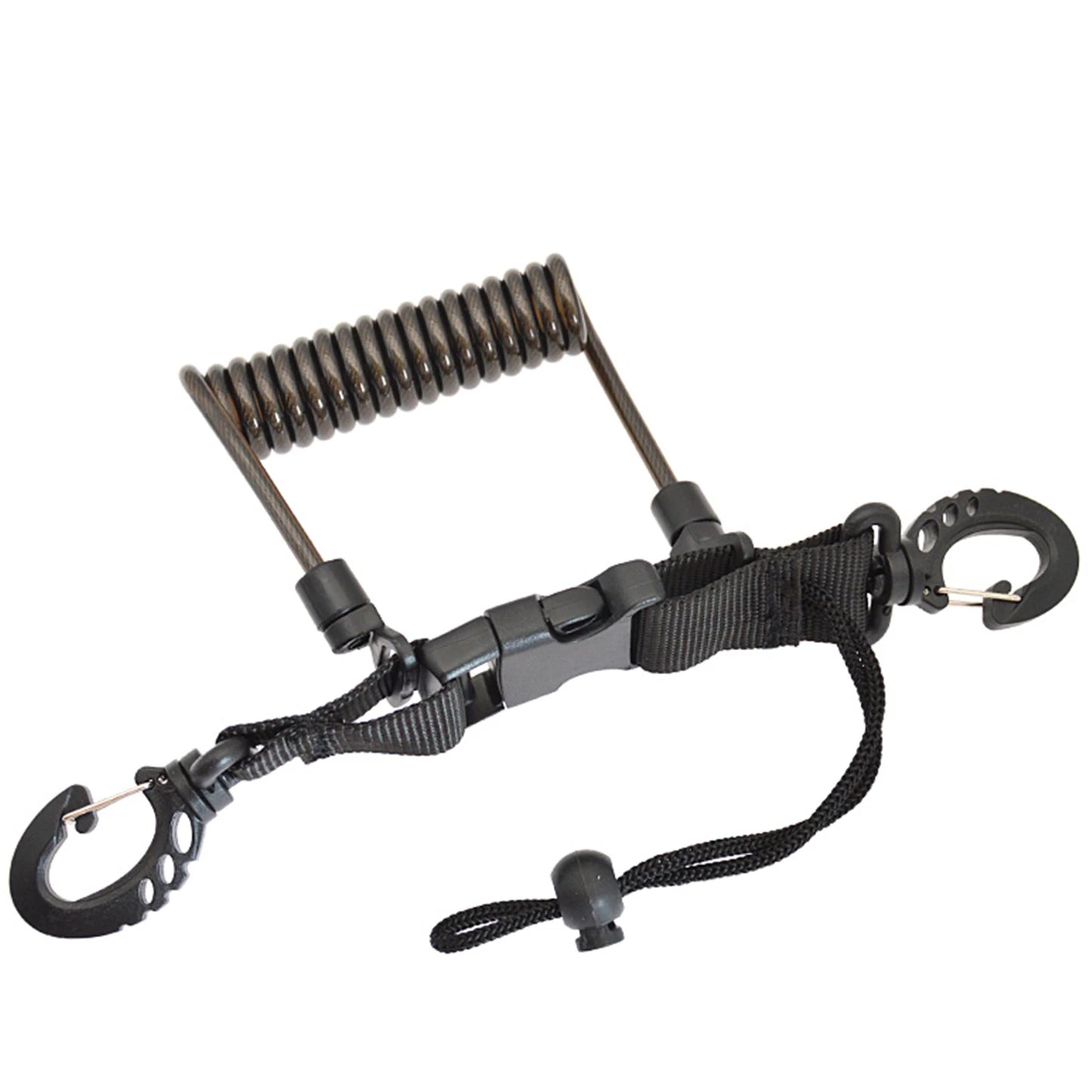 Anti-Loss Spiral Coil Safety Leash for Camera & Flashlight - Diving Snorkeling Surfing Kayaking Equipment