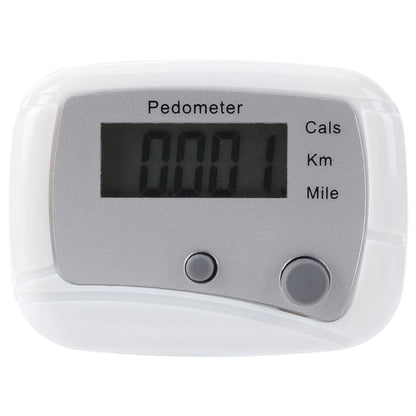 Clip-On Pedometer & Step Counter — Steps, Miles, Calories & More