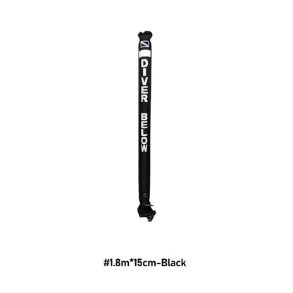 Professional Scuba Diving Safety Signal Tube - High Quality Inflatable Surface Marker Buoy (SMB) - 1.2M/1.5M/1.8M Diver Below Safety Sausage