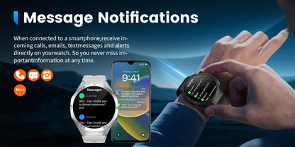 2025 Smart Watch - AMOLED Screen with GPS, Heart Rate, Bluetooth Calls & Waterproof for Android & iOS