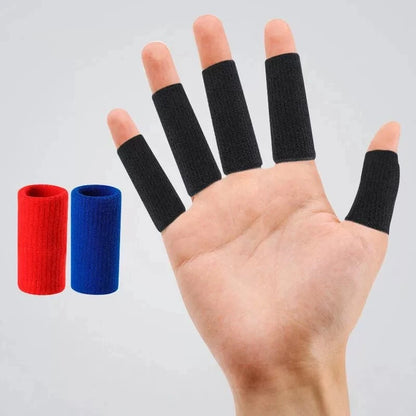 Athletic Finger Support Sleeves - 10 Pack Compression Guards for Basketball, Volleyball, Gym & Sports