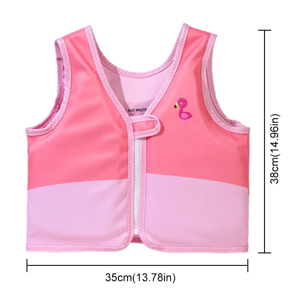Children's Cartoon Swimming Life Vest - Toddler Buoyancy Aid Jacket for Pool Safety