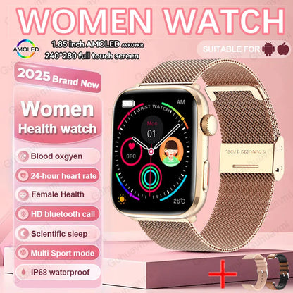 AI Smart Health Watch - HRV+PPG Blood Pressure & Heart Rate Monitor with IP68 Waterproof & NFC