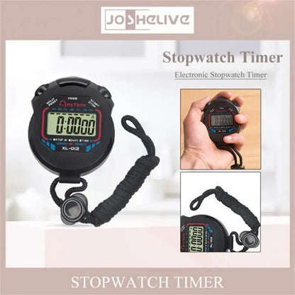 Professional Waterproof Digital LCD Sports Stopwatch Timer with Lanyard