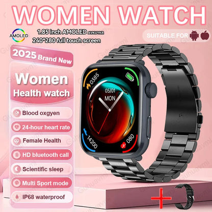 AI Smart Health Watch - HRV+PPG Blood Pressure & Heart Rate Monitor with IP68 Waterproof & NFC