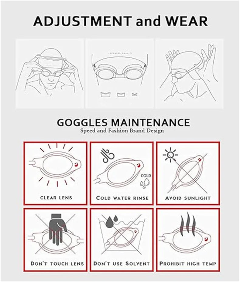Professional HD Anti-Fog Swimming Goggles - Leak-Proof Adjustable Silicone Eyewear for Men & Women