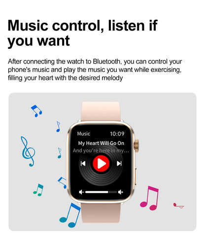 AI Smart Health Watch - HRV+PPG Blood Pressure & Heart Rate Monitor with IP68 Waterproof & NFC