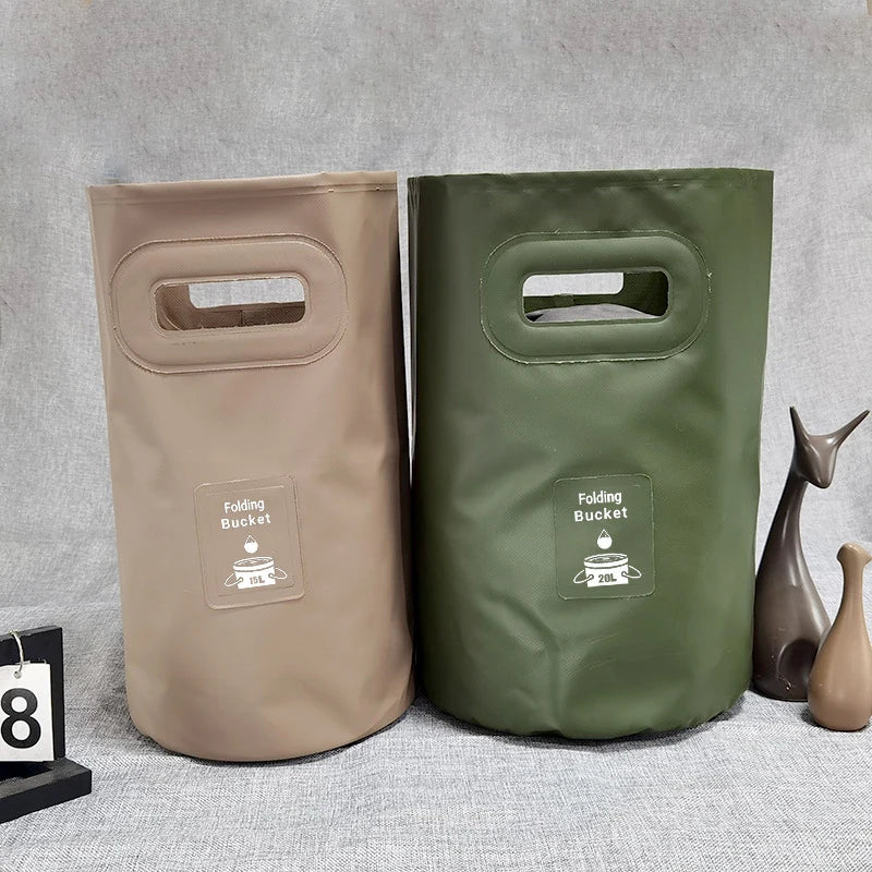 Collapsible Outdoor Water Bucket - Portable Folding Basin for Camping, Picnic & Fishing