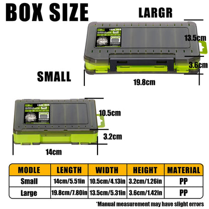 SAMOLLA Dual-Compartment Fishing Tackle Organizer - Premium Compact Storage Box for Lures, Hooks & Baits with Durable Construction