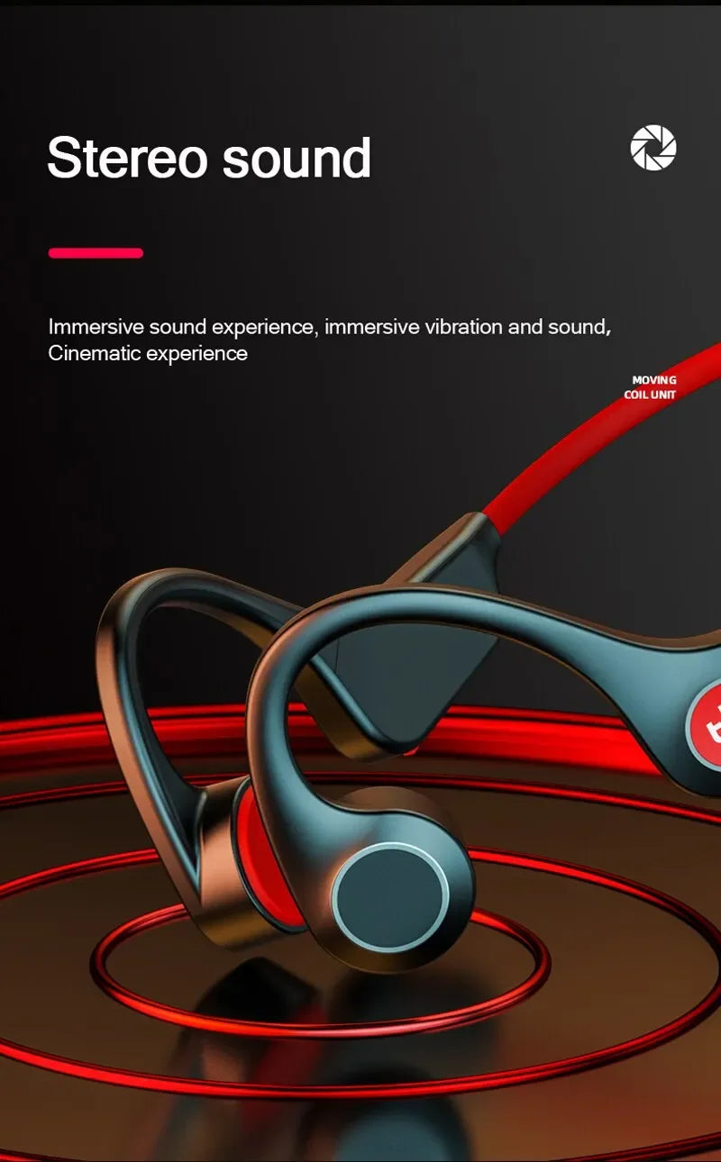 Bone Conduction Wireless Earbuds - TWS Bluetooth Sports Headset for Running & Cycling