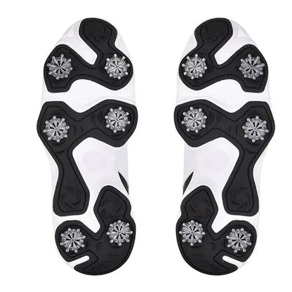 Golf Shoe Spikes Replacement Set - 14pcs Screw-In Cleats for Outdoor Training (Grey/Black)