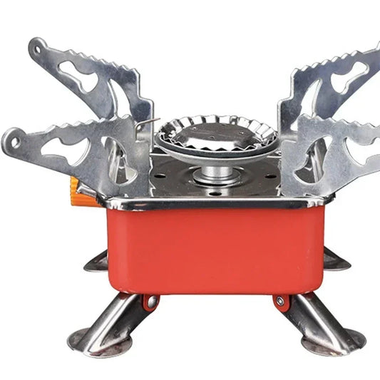 Compact Portable Gas Stove - Foldable Camping Burner - Windproof Outdoor Stove for Backpacking, Hiking, Picnic & BBQ
