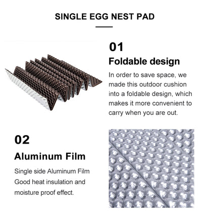 Ultralight Folding Camping Pad - Portable Foam Sleeping Mat with Storage Bag for Hiking & Backpacking