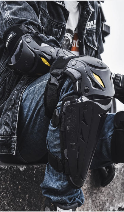 Motorcycle Knee and Elbow Protection Guards - Motocross Off-Road Racing MTB Pads