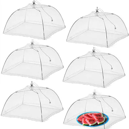 Pop-Up Mesh Food Cover - Collapsible Insect Protection Tent for Outdoor Dining