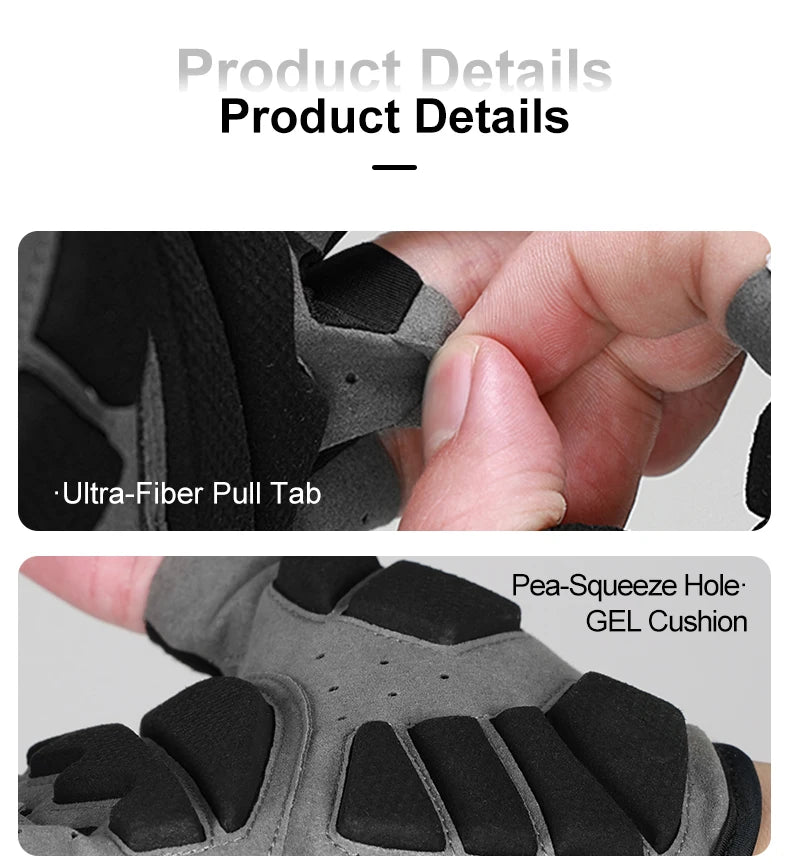 Half-Finger Gel Cycling Gloves - Shockproof Padded Sport Gloves for Men & Women