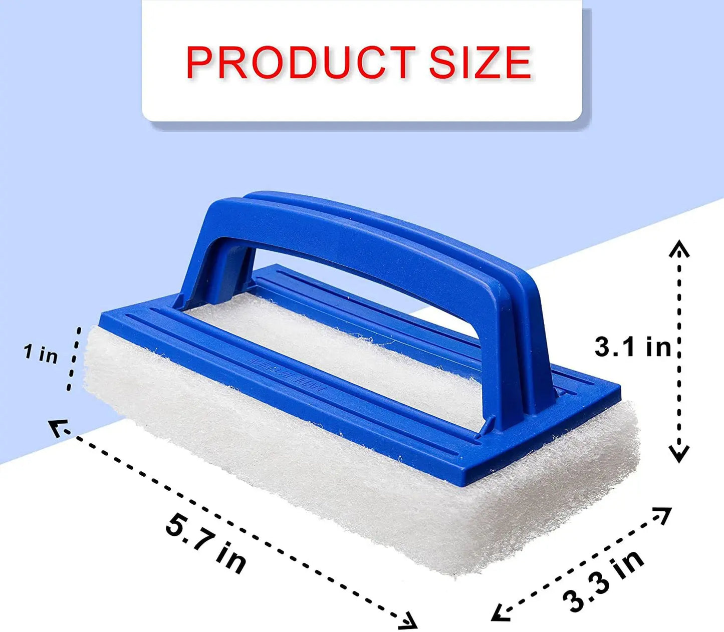 Swimming Pool Wall Cleaning Brush - Waterline Scrubber Sponge for Pools, Hot Springs, and Spa Tubs