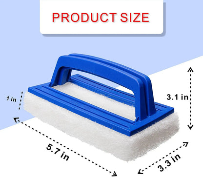 Swimming Pool Wall Cleaning Brush - Waterline Scrubber Sponge for Pools, Hot Springs, and Spa Tubs