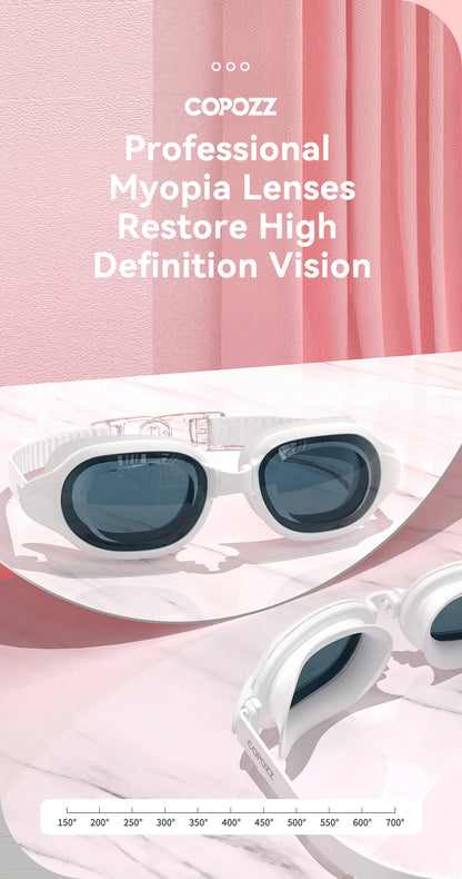 Prescription Swimming Goggles with Anti-Fog UV Protection - Myopia Diopter Swim Eyewear