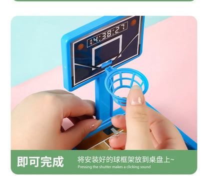 Mini Basketball Shooting Game - Desktop Basketball Hoop Toy for Kids & Family (Indoor Educational Game, 18x12cm)
