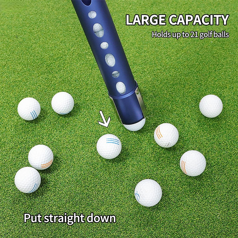 Aluminum Golf Ball Picker Tube - No-Bend Ball Catcher & Collector for Practice & Training Accessories