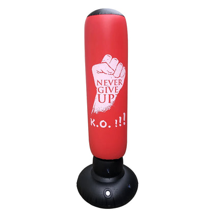 Inflatable PVC Punching Bag - Kids & Adult Fitness Training Boxing Column with Pressure Base