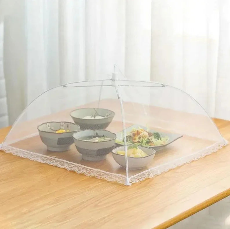 Foldable Mesh Food Cover - Pop-Up Umbrella Style Protector