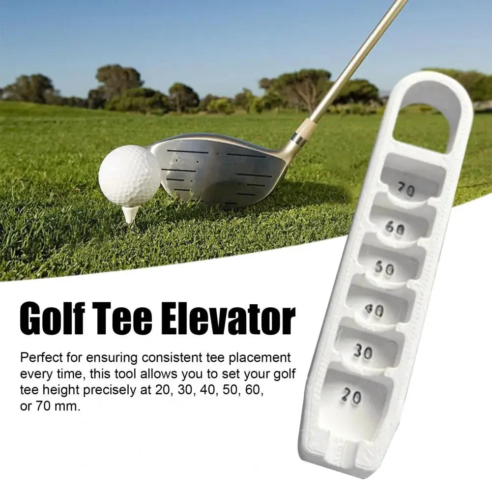 Adjustable Golf Tee Height Regulator - Portable Tee Stand with 20-70mm Precision Positioning - Essential Golf Training Tool