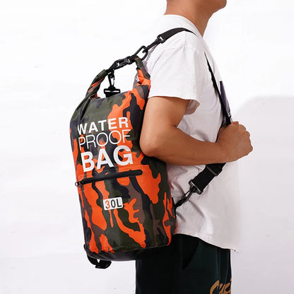 Waterproof Dry Bag Backpack - 30L/15L with Wet Separation Pocket for Kayaking, Boating, Swimming & Outdoor Sports