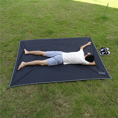Ultralight Portable Waterproof Camping Mat - Large Travel Mattress with Pegs for Outdoor Picnic, Beach & Tent Use
