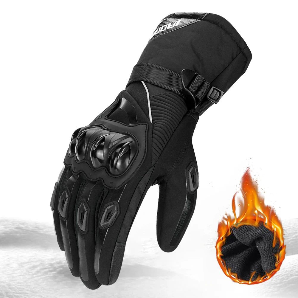 Waterproof Winter Motorcycle Gloves - Full Finger Protection with Touch Screen - Model WN-01