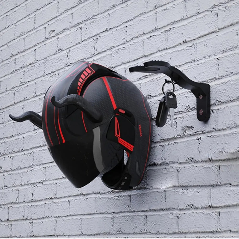 Multipurpose Wall Mount Hooks - Motorcycle Helmet Rack Hanger for Home Kitchen Cabinet Luggage Jacket