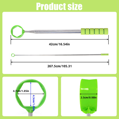 Lightweight Stainless Steel Golf Ball Picker - Retractable Finder with Easy Handle, Perfect Golf Gift