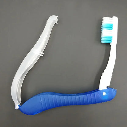 Portable Folding Travel Toothbrush - Disposable Camping Hiking Oral Hygiene Cleaning Tool for Sports & Survival Gear