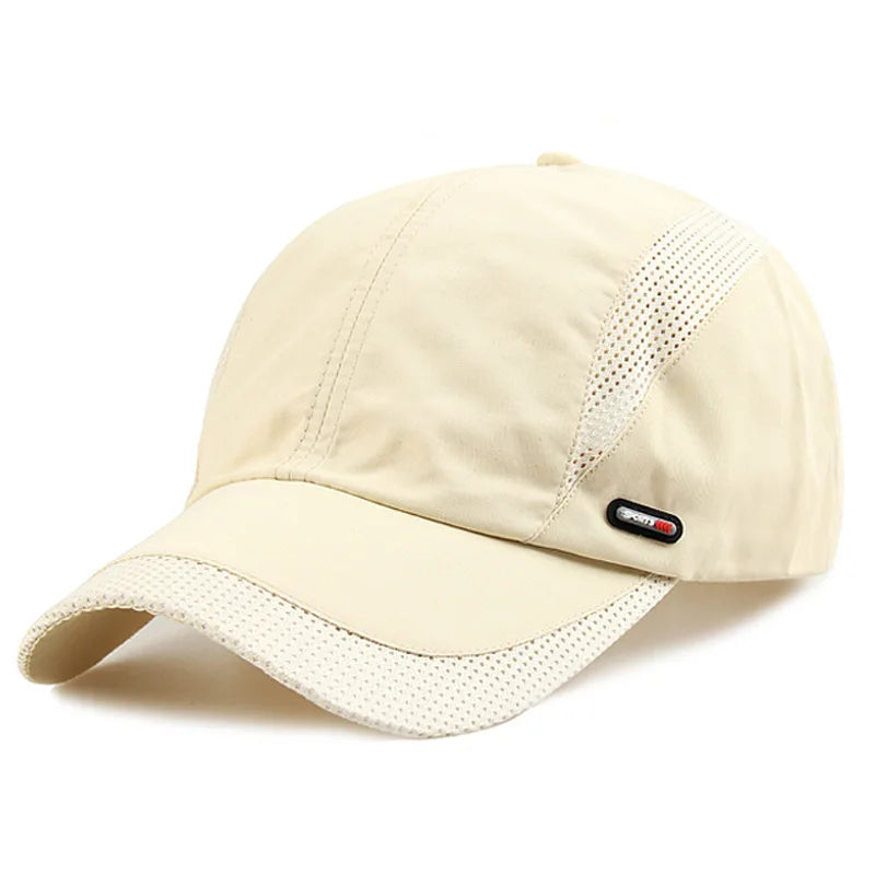 Quick-Dry Mesh Baseball Cap - Sports Running & Golf Hat - Breathable Snapback for Men & Women