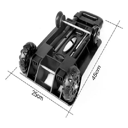 Foldable Shopping Cart with 2/4 Wheels - Portable Household Grocery & Luggage Trolley