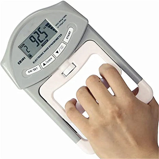 Digital Hand Dynamometer - Electronic Grip Strength Meter 90kg/200lbs Capacity for Athletic Performance Testing