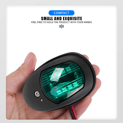LED Navigation Light 10-30V Waterproof Side Marker - Red/Green Starboard Port Indicator for Marine Boat Yacht Truck Trailer