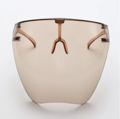 Full Face Shield Cycling Sunglasses - Protective Spherical Lens Goggles for Men & Women