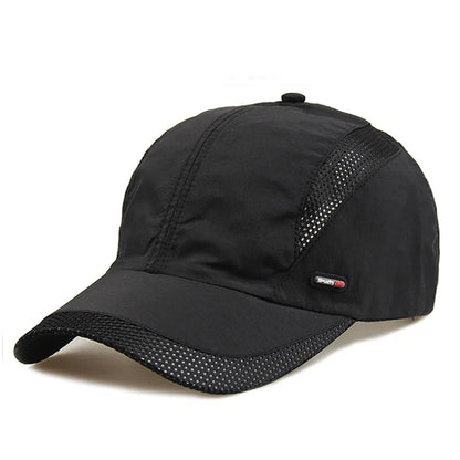 Quick-Dry Mesh Baseball Cap - Sports Running & Golf Hat - Breathable Snapback for Men & Women
