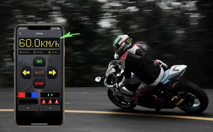 Smart RGB LED Motorcycle Helmet Display - APP Programmable Night Riding Warning Light with DIY Taillight Screen