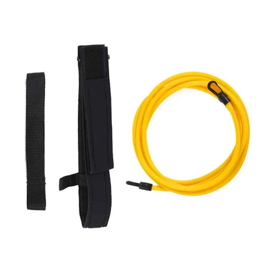 Swimming Training Resistance Belt - 4M Elastic Tether Harness with Stationary Leash for Pool Exercise and Swim Training Accessories